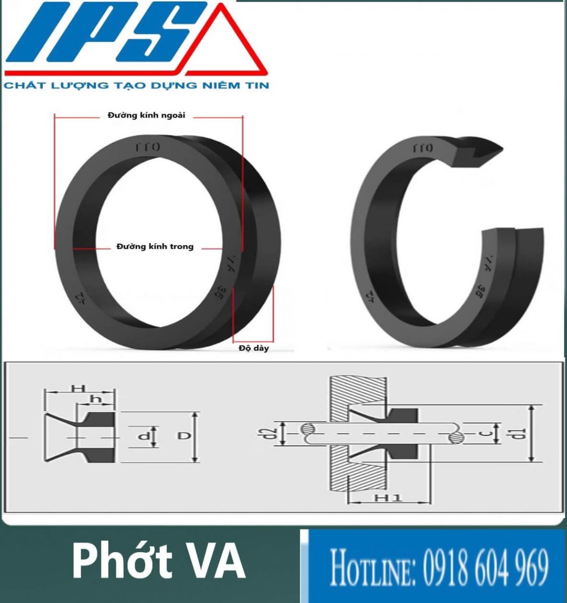 Phớt chắn nước động cơ VA-8(1)